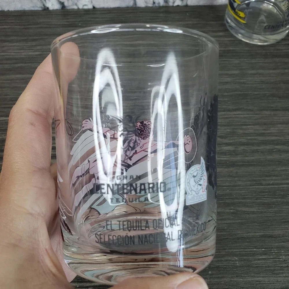 Set Of 2 Mexican‎ National Soccer Team Centenario Tequila Drinking Rocks Glasses
